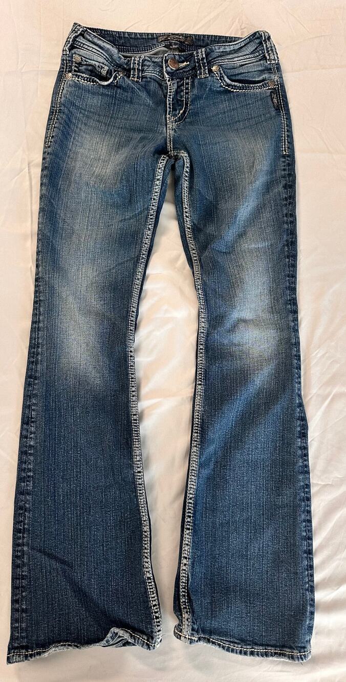Silver Jeans Suki Surplus Bootcut Jeans W28 L30 Flap Pocket Y2K Western Denim